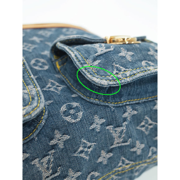 Louis Vuitton Monogram Denim Baggy GM Shoulder Bag Blue - Picture 5 of 9